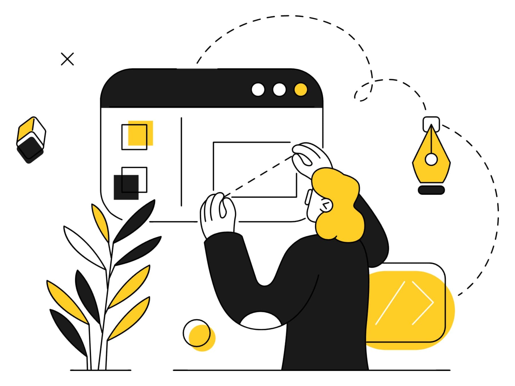 Illustration for customized hiring solutions