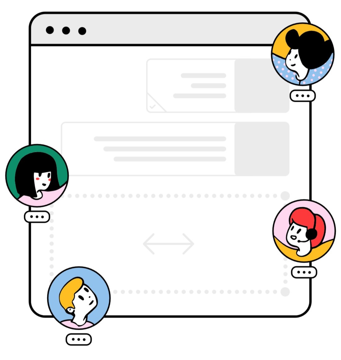 Illustration of collaborative creative tools